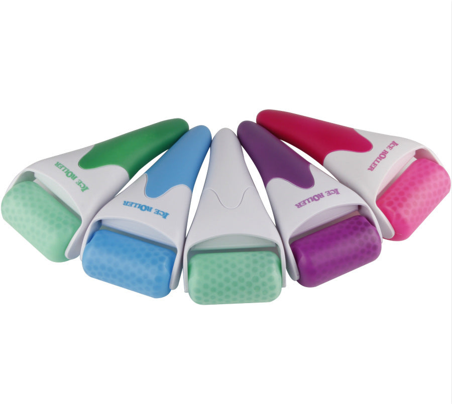 Green & White Ice Roller for Face and Body - Eco-Friendly Facial Massager