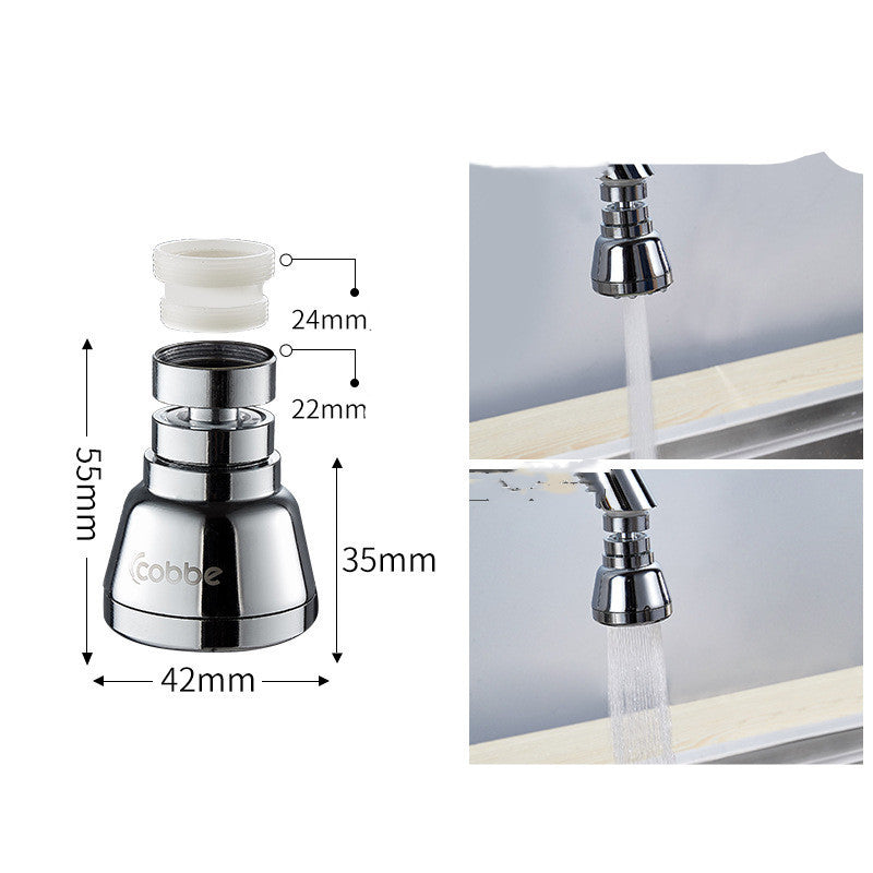 Water-Saving Silver Faucet Aerator - Eco-Friendly, Durable, Cylindrical Design
