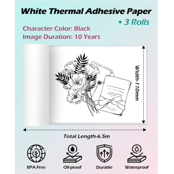 Eco-Friendly Decorative Stickers - Black & White Illustrations