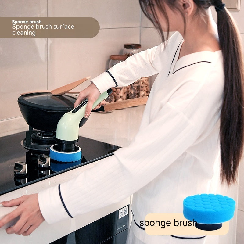 Eco-Friendly Electric Cleaning Brush with Extendable Handle