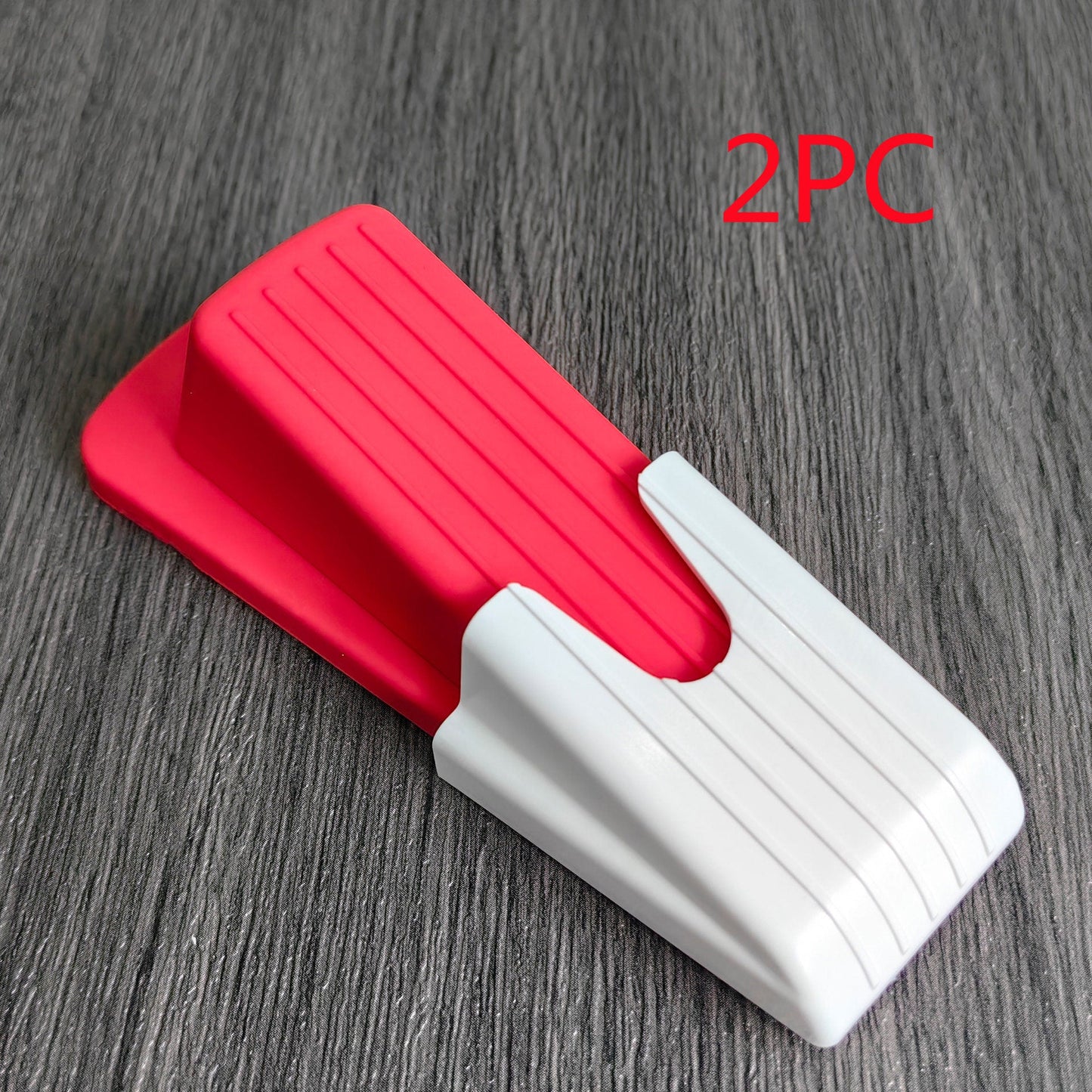 Eco-Friendly Teal & White Doorstop Wedge - Durable Silicone Design