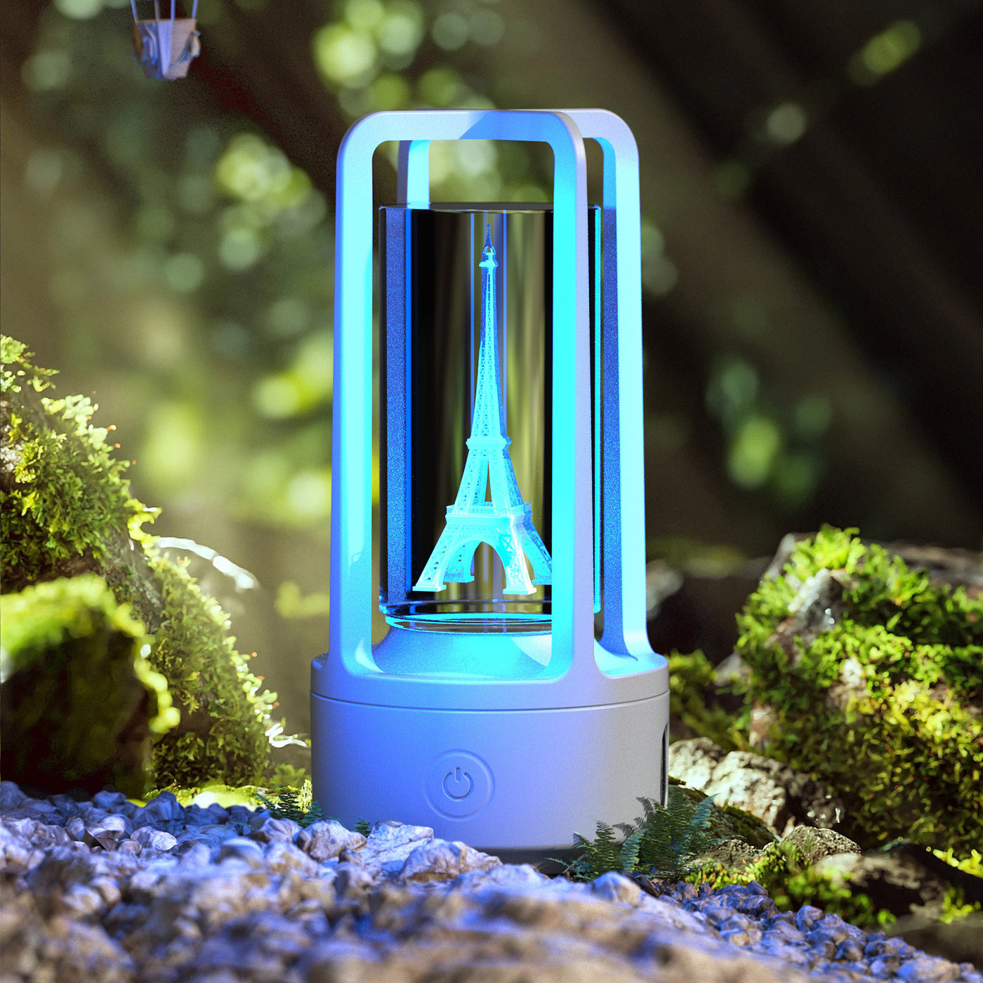 Carved Crystal Lamp - Ambient Decorative Lighting for Wellness