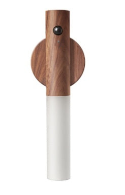Eco-Friendly Cylindrical LED Wall Light with Wood Finish
