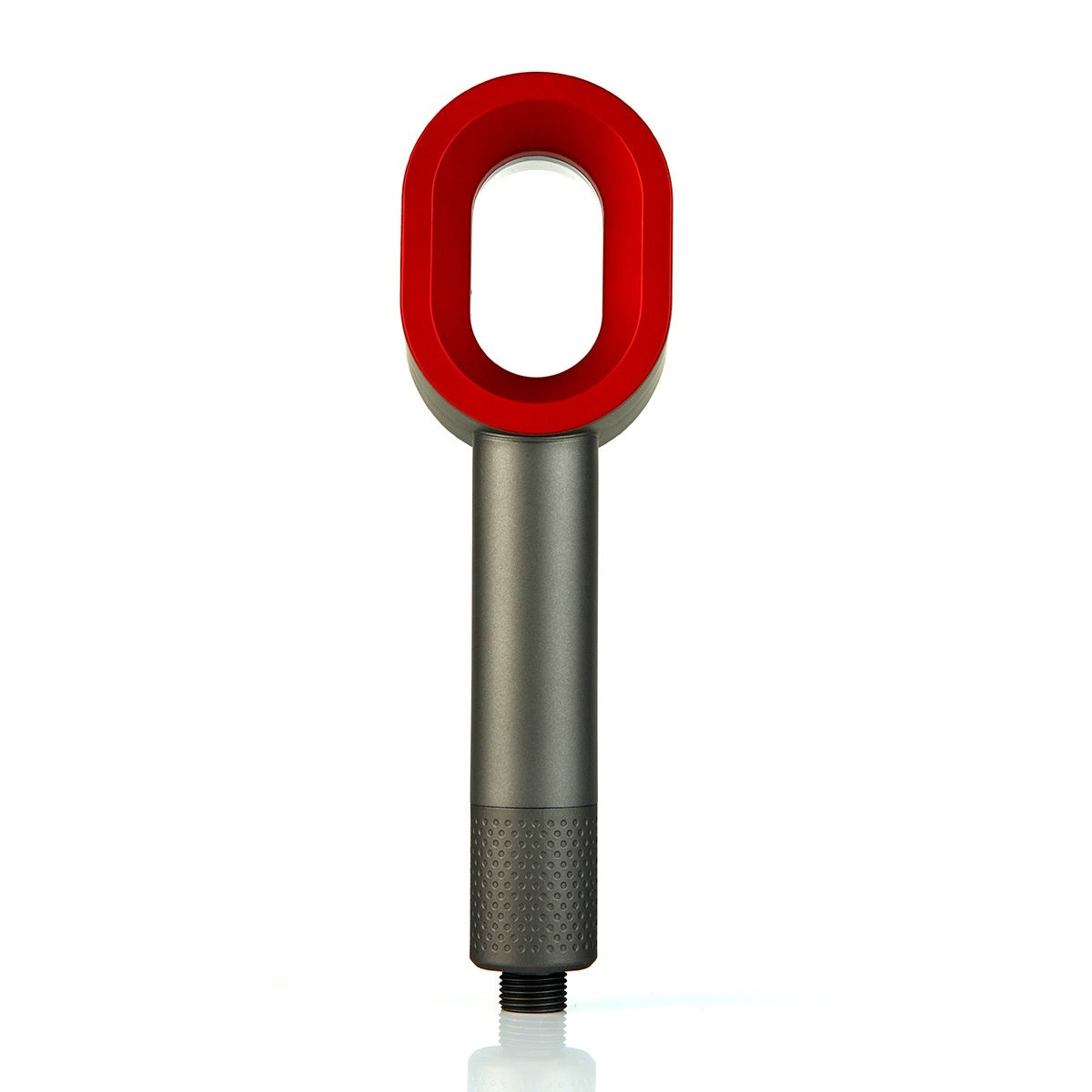 Water-Saving Silver Handheld Shower Head with Red Nozzle