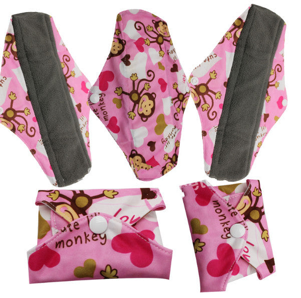 Eco-Friendly Reusable Menstrual Pads - Sustainable Comfort with Floral Patterns