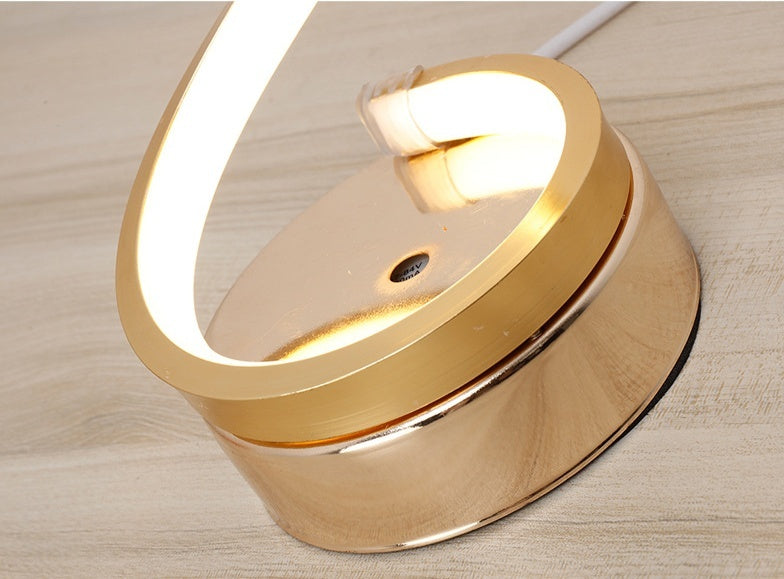 Energy-Efficient Spiral LED Table Lamp - Warm White Light