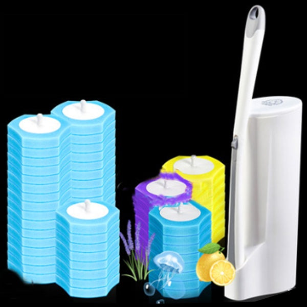Eco-Friendly Toilet Brush with Holder & Cleaning Tablets