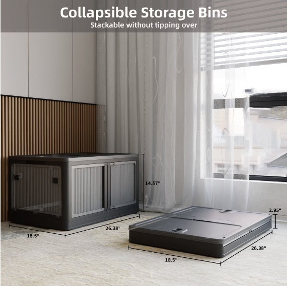 Stackable Modular Storage Unit - Black Frame with Translucent Panels