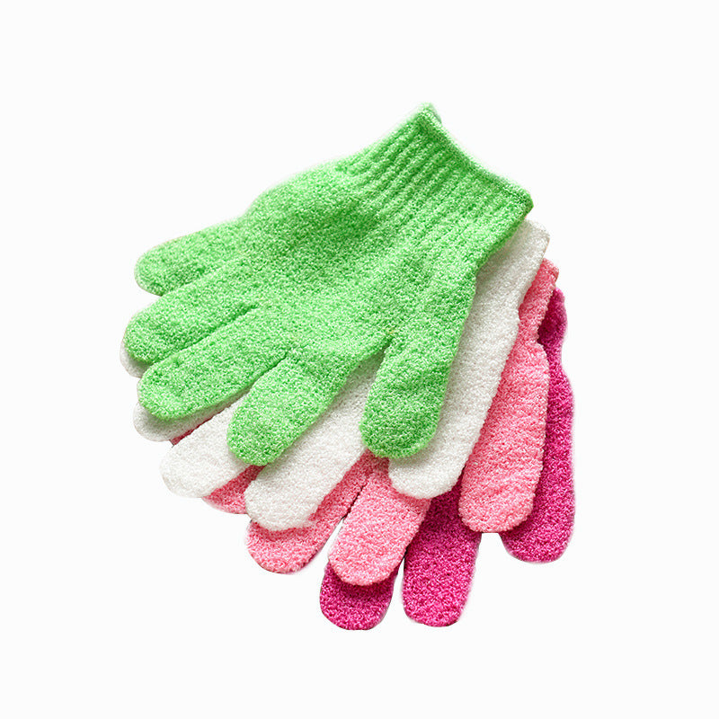 Eco-Friendly Exfoliating Gloves - Reusable Pink & Green Skin Care