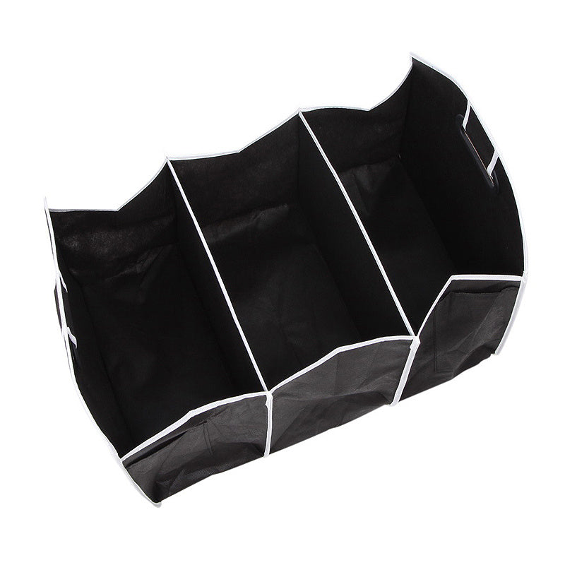 Eco-Friendly Black Storage Organizer with Three Compartments