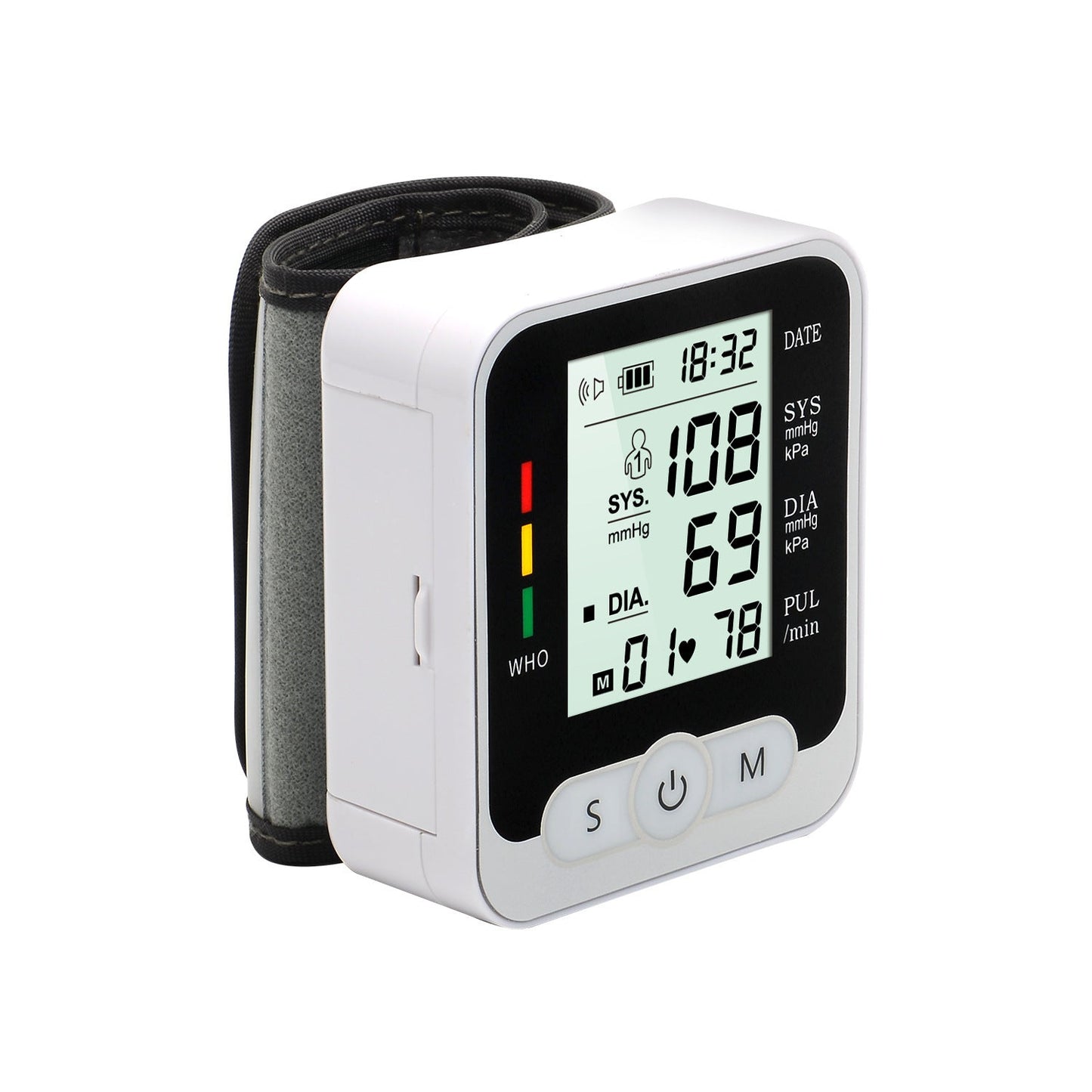Compact Digital Wrist Blood Pressure Monitor - Eco-Friendly Health Tracker