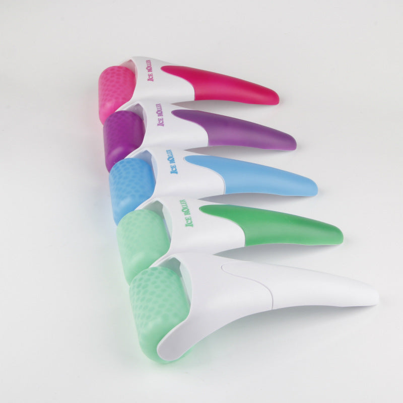 Green & White Ice Roller for Face and Body - Eco-Friendly Facial Massager