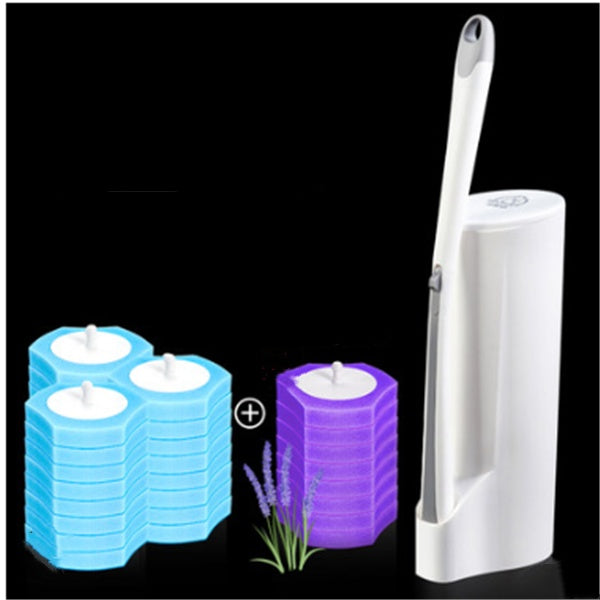 Eco-Friendly Toilet Brush with Holder & Cleaning Tablets