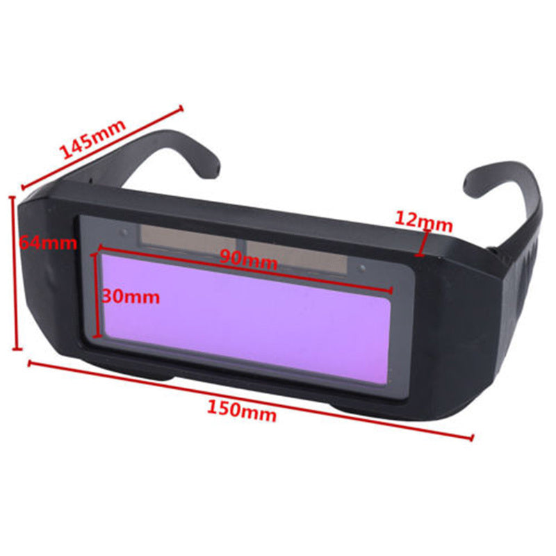 Durable Black Welding Goggles with Purple Lens for Safety and Comfort