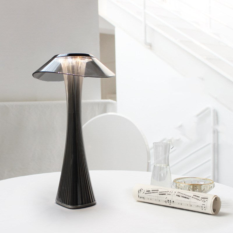 Energy-Efficient Bronze Mushroom Table Lamp