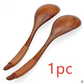 Eco-Friendly Wooden Spoons with Red and Black Handle Wraps