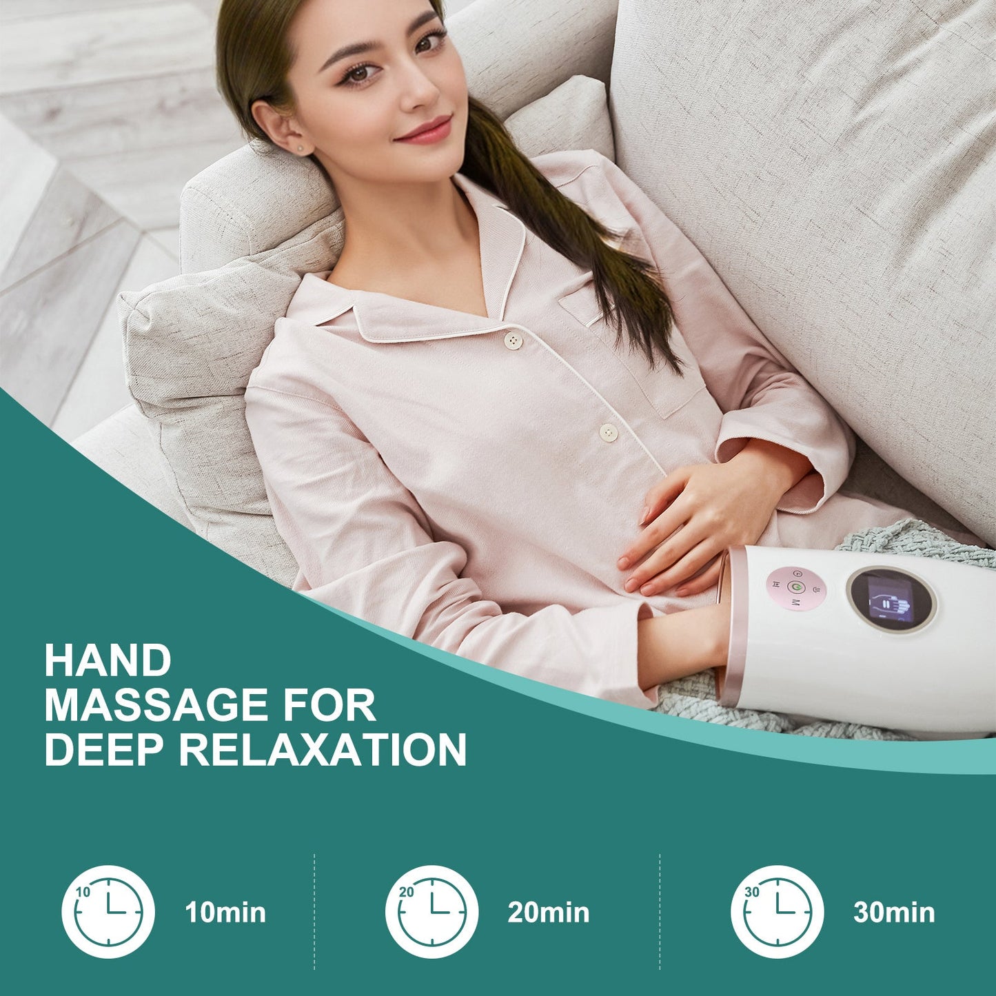 Rechargeable Ergonomic Hand Massager for Stress Relief and Wellness