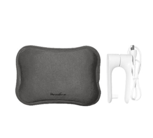 Eco-Friendly Electric Hot Water Bottle - Dark Green Fabric-Covered