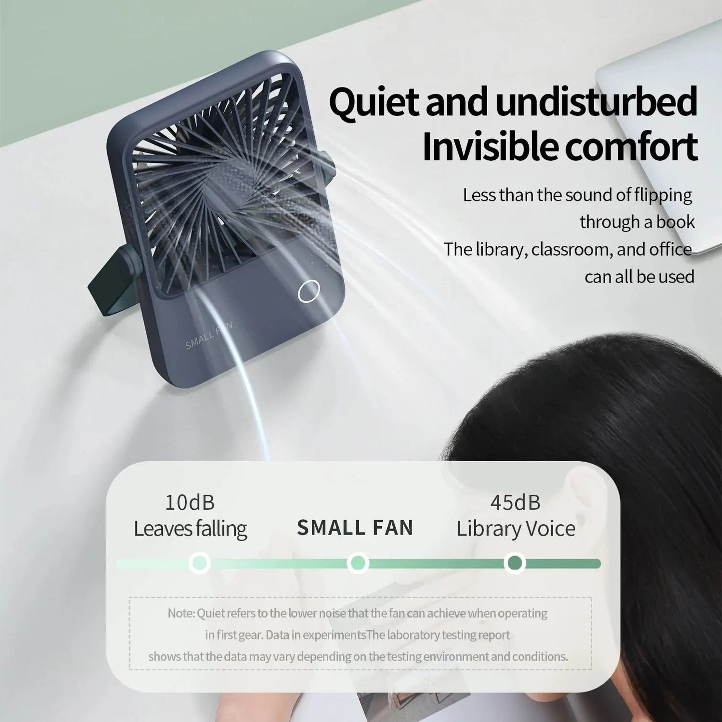 Portable Energy-Efficient Desk Fan for Personal Cooling