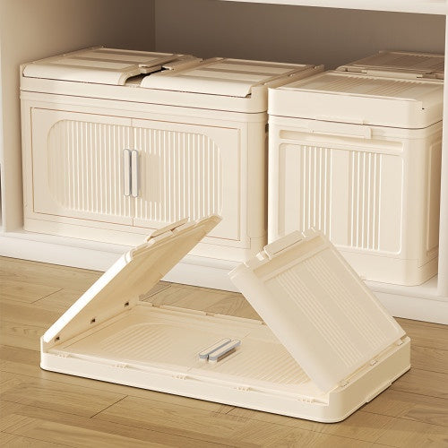 Stackable Beige Storage Cabinet for Space-Saving Organization