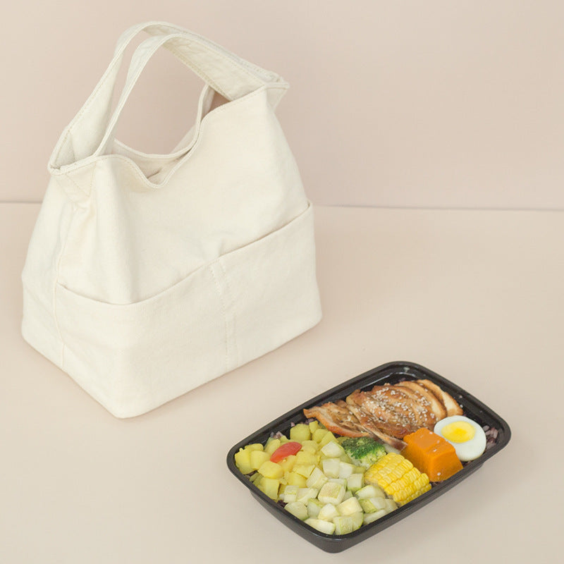 Eco-Friendly Insulated Reusable Lunch Bag - Yellow Rectangular Fabric