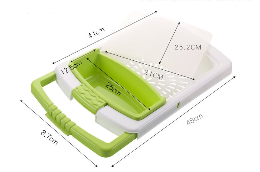 Space-Saving Over-the-Sink Colander & Dish Rack - Eco-Friendly Kitchen Tool