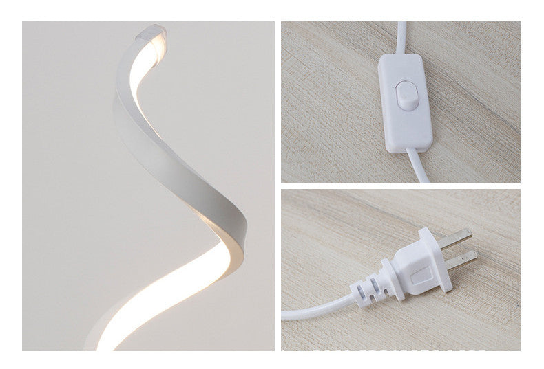 Energy-Efficient Spiral LED Table Lamp - Warm White Light