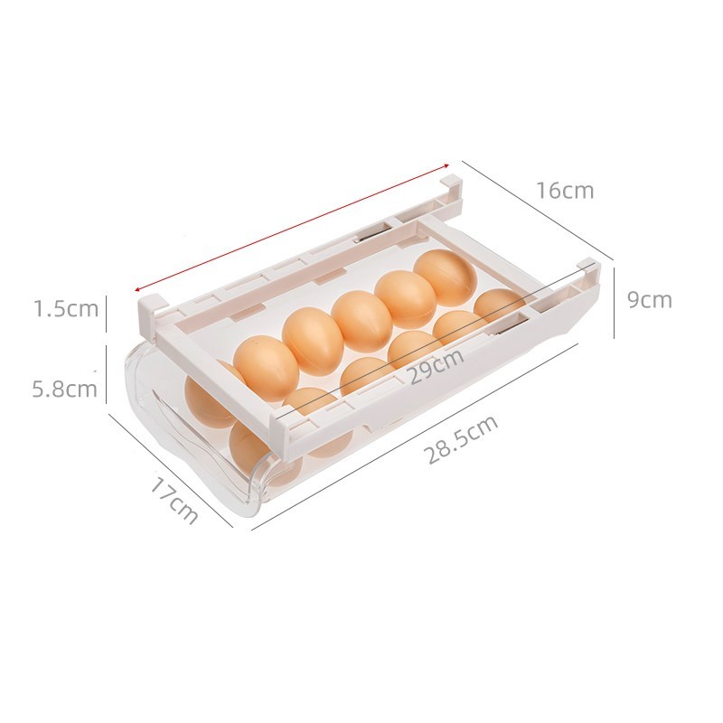 Transparent Egg Storage Tray for Refrigerator Organization