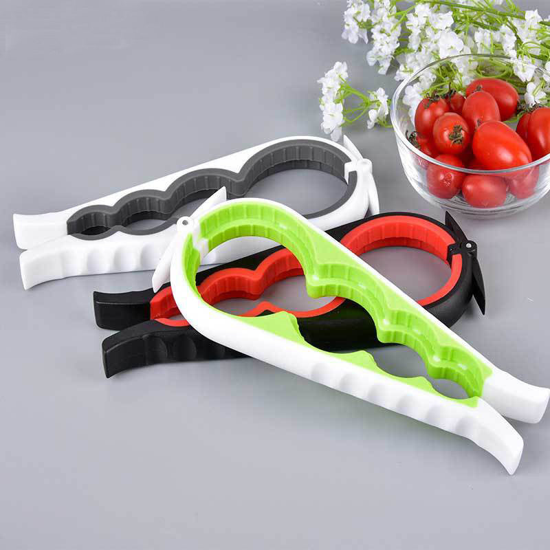 Ergonomic Multi-Use Jar Opener - Black & Red