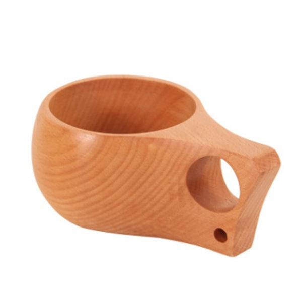 Eco-Friendly Wooden Cup with Handle - Sustainable & Biodegradable
