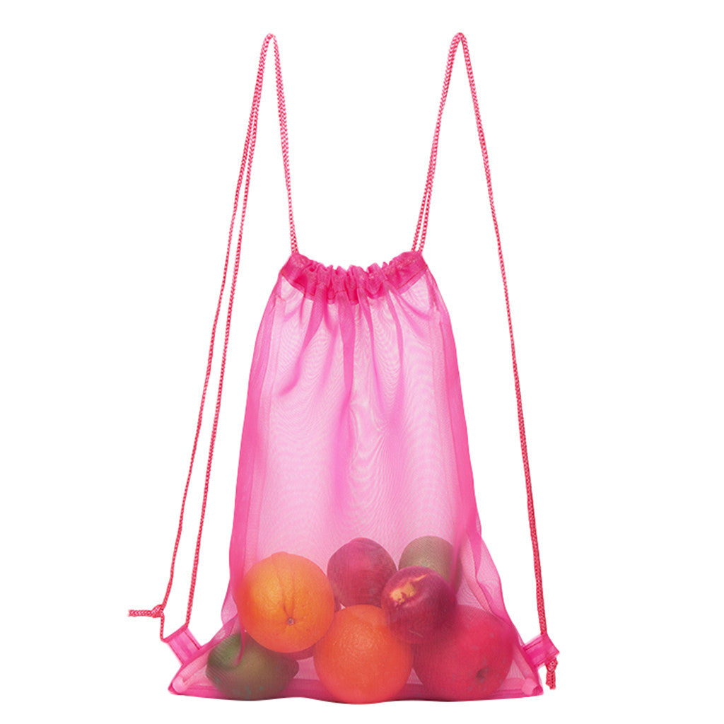 Eco-Friendly Reusable Produce Bag - Black Mesh, Medium Size