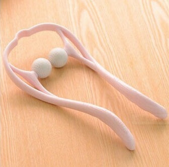 U-Shaped Neck and Shoulder Massager with Dual Handles and Roller Balls
