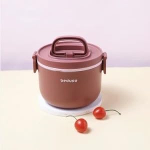 Red Single Layer Lunch Box - Durable, Compact, Leak-Resistant, Ideal for Kids & Adults, Perfect for School, Office, and Travel - BPA-Free, Easy-to-Clean, 1-Compartment Design