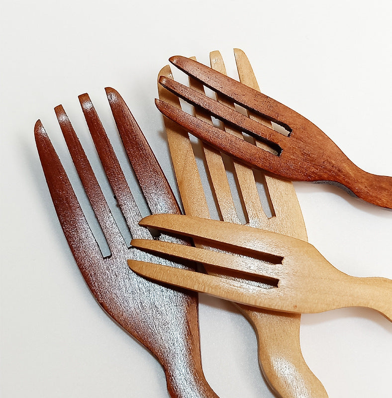 Eco-Friendly Wooden Forks - Sustainable, Reusable Cutlery Set