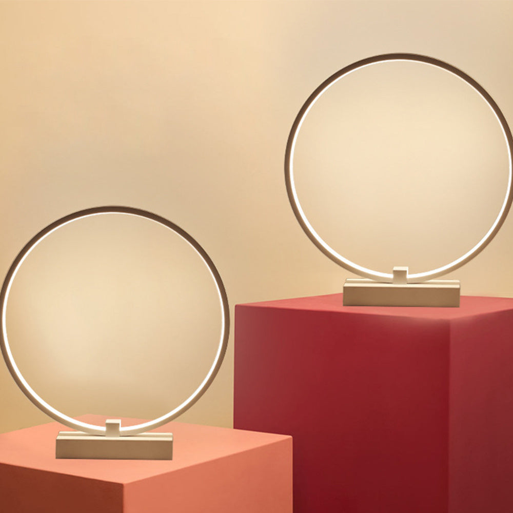 Energy-Efficient Circular LED Table Lamp for Modern Homes