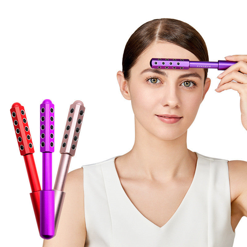 Germanium Beauty Stick Facial Massage Tool - Metallic Pink