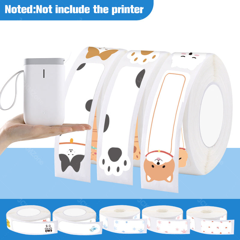 Eco-Friendly Heart Pattern Adhesive Labels - Sustainable & Biodegradable