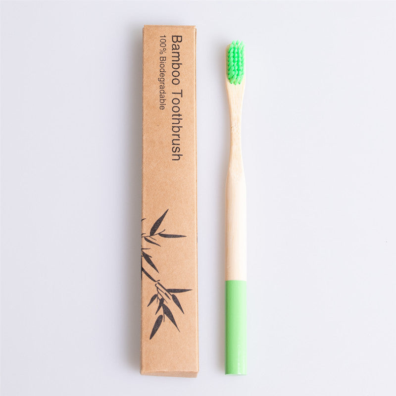 Eco-Friendly Bamboo Toothbrush with Biodegradable Handle