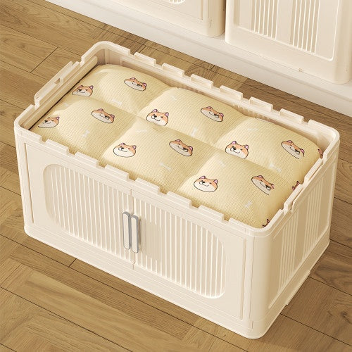 Stackable Beige Storage Cabinet for Space-Saving Organization