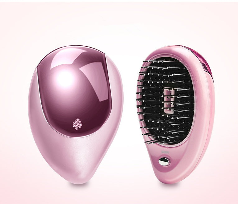 Teal Teardrop Hairbrush with Metal Bristles for Eco-Friendly Hair Care