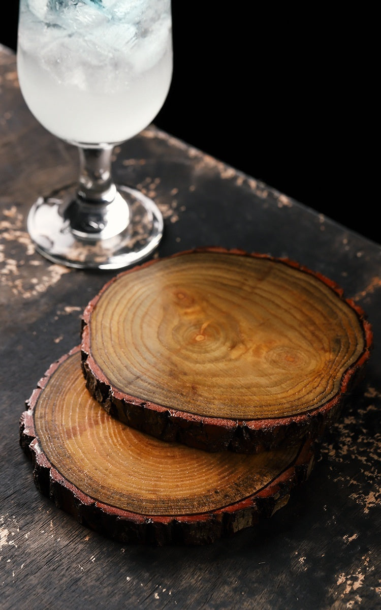 Natural Wooden Drink Coasters - Eco-Friendly, Durable, Biodegradable