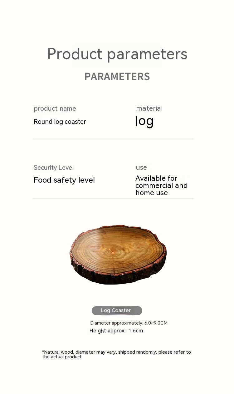 Natural Wooden Drink Coasters - Eco-Friendly, Durable, Biodegradable