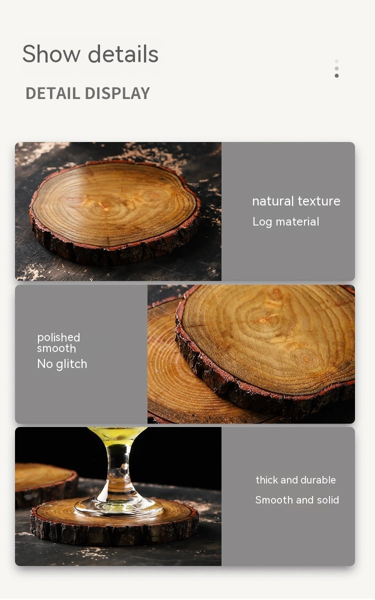 Natural Wooden Drink Coasters - Eco-Friendly, Durable, Biodegradable
