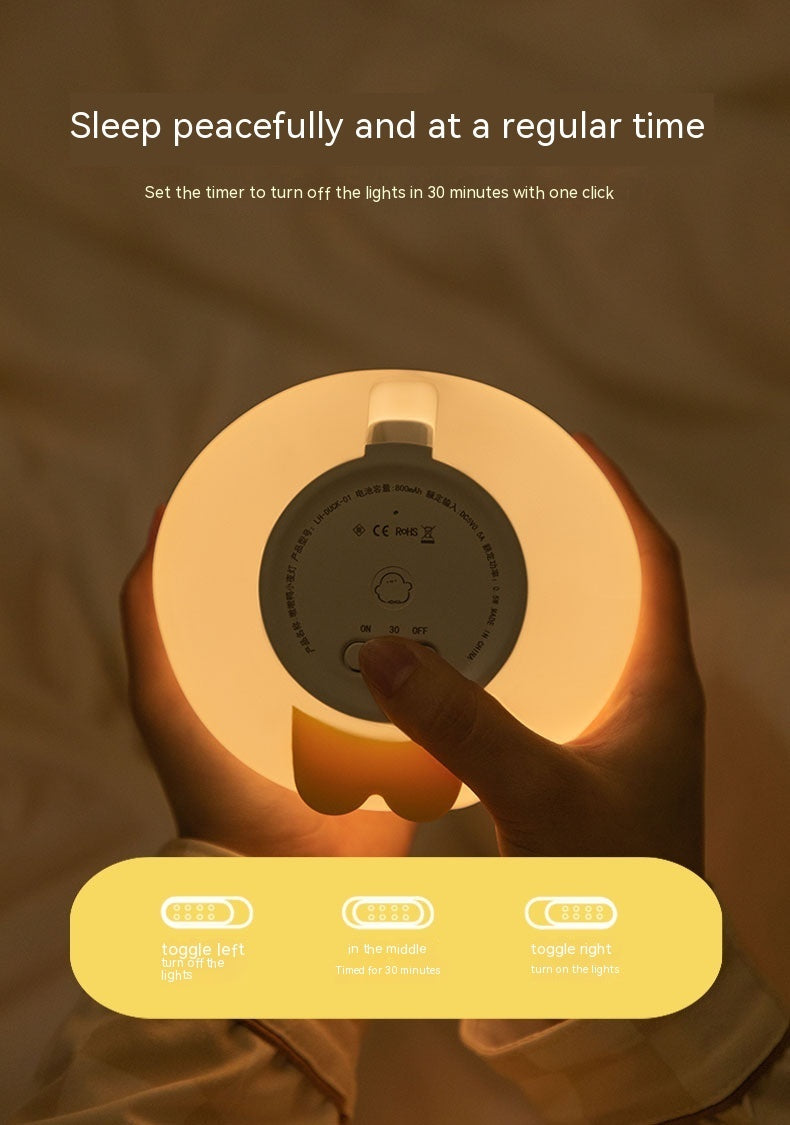 Eco-Friendly Duck Night Light - Soft Silicone LED for Kids