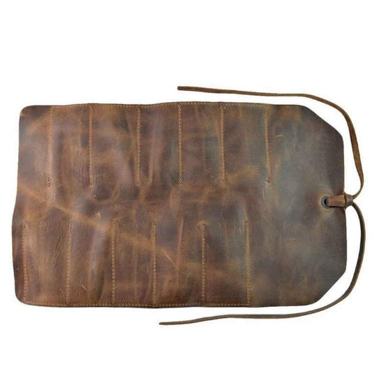 Eco-Friendly Leather Tool Roll Organizer