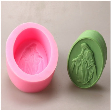 Eco-Friendly Light Green Oval Soap Bar - Natural & Biodegradable