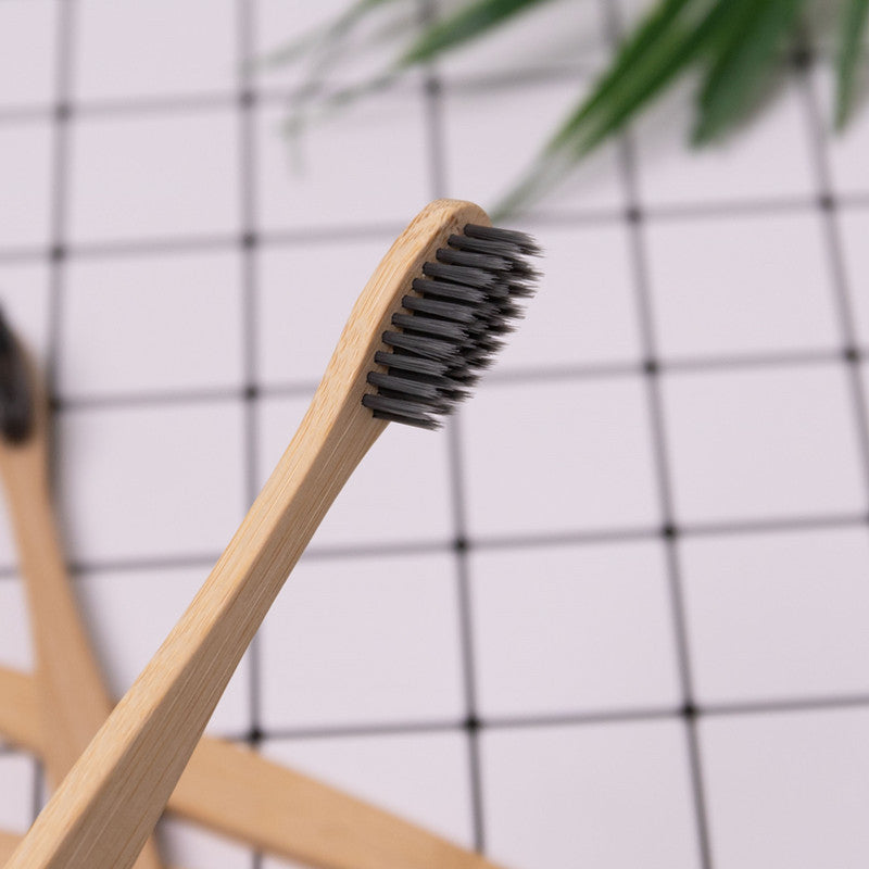 Eco-Friendly Bamboo Toothbrush with Biodegradable Handle and Plastic-Free Packaging