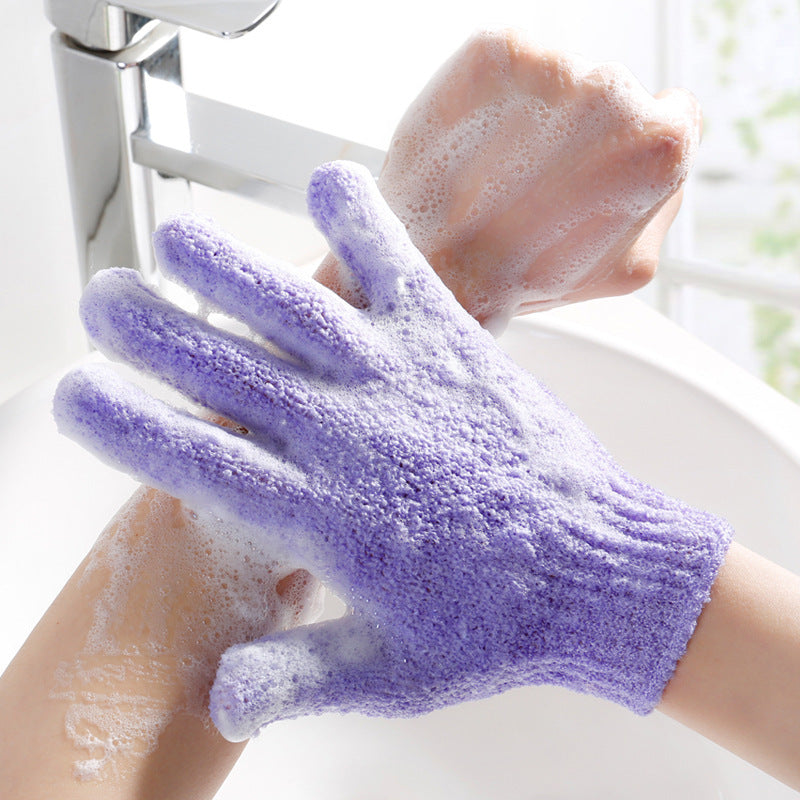 Eco-Friendly Exfoliating Gloves - Reusable Pink & Green Skin Care