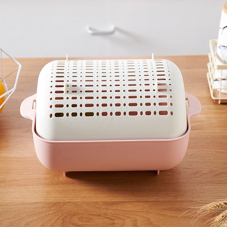 Space-Saving Collapsible Silicone Colander for Kitchen Sinks