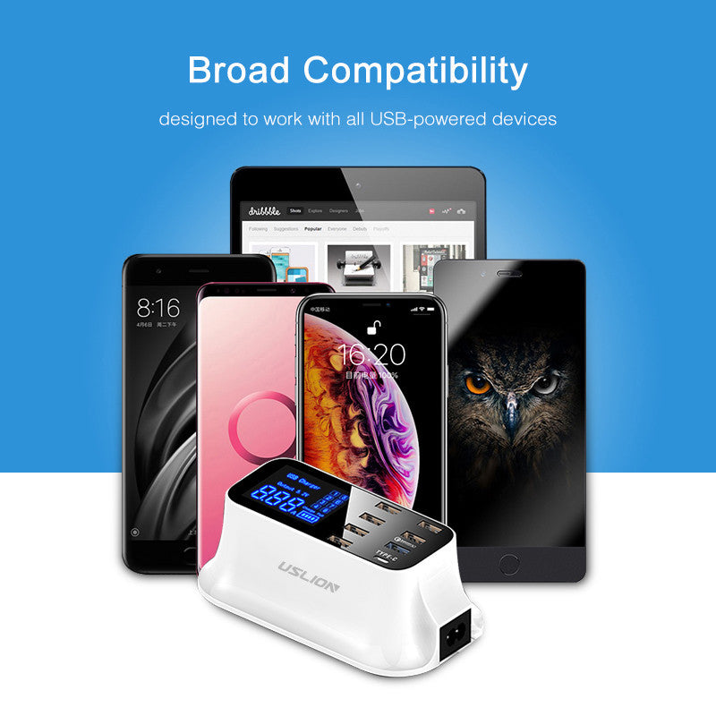 Compact Multi-Port USB Charging Station for Sustainable Living